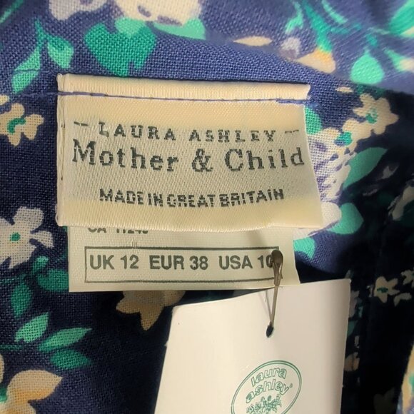 Vintage Laura Ashley Dress 10 Large Purple Floral Midi - Picture 10 of 13